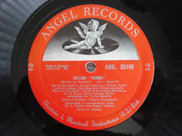 Bellini, Maria Callas, Mario Filippeschi, Ebe Stignani, Nicola Rossi-Lemeni, Paolo Caroli, Rina Cavallari, Tullio Serafin, Vittore Veneziani - Norma (VG+) (Vinyl LP)