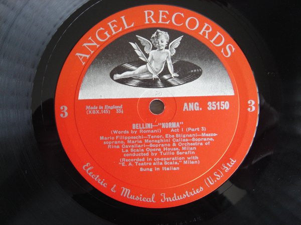 Bellini, Maria Callas, Mario Filippeschi, Ebe Stignani, Nicola Rossi-Lemeni, Paolo Caroli, Rina Cavallari, Tullio Serafin, Vittore Veneziani - Norma (VG+) (Vinyl LP)