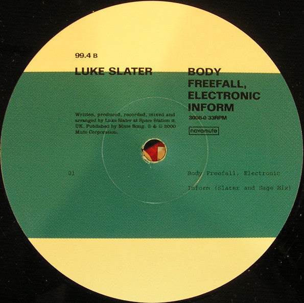 Slater, Luke - Body Freefall, Electronic Inform #1 (VG+) (Vinyl LP)