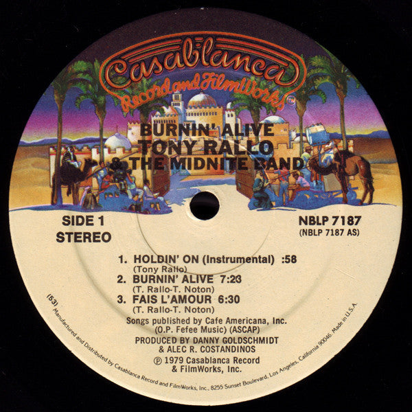 Rallo, Tony & The Midnite Band - Burnin' Alive (VG+) (Vinyl LP)