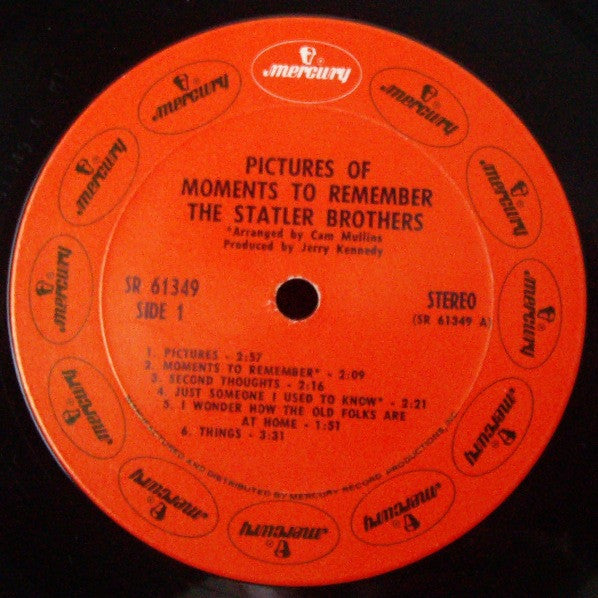 Statler Brothers - Pictures Of Moments To Remember (VG) (Vinyl LP)
