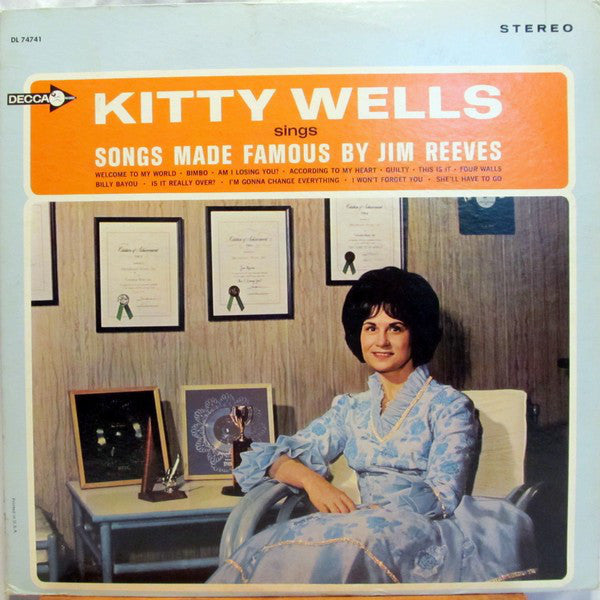 Wells, Kitty - Songs Made Famous By Jim Reeves (VG+) (Vinyl LP)