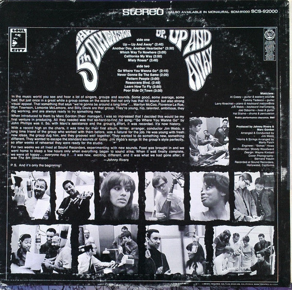 5th Dimension - Up, Up And Away (Vinyl, VG) (Vinyl LP)