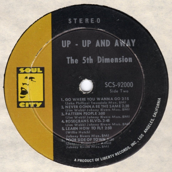 5th Dimension - Up, Up And Away (Vinyl, VG) (Vinyl LP)