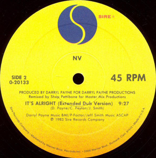 NV - It's Alright (NM or M-) (Vinyl LP)