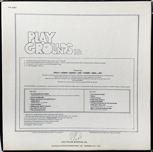 Playgrounds - Playgrounds (VG) (Vinyl LP)