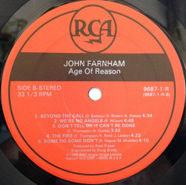 Farnham, John - Age Of Reason (M) (Vinyl LP)