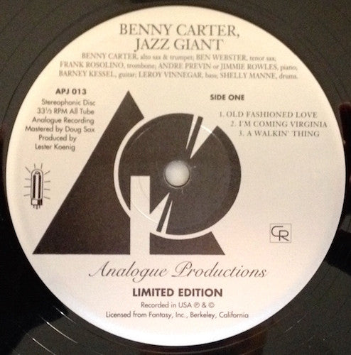 Carter, Benny - Jazz Giant (Vinyl, VG+) (Vinyl LP)