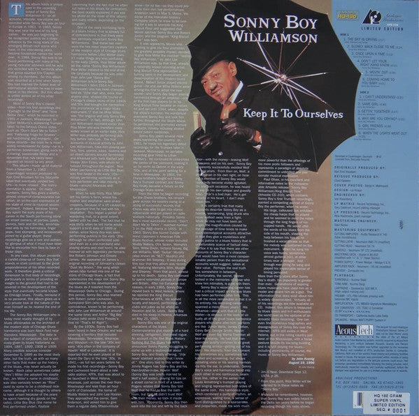 Williamson, Sonny - Keep It To Ourselves (Vinyl, VG+) (Vinyl LP)