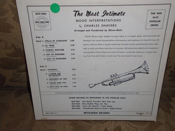Shavers, Charlie - The Most Intimate - Mood Interpretations By Charles Shavers (VG) (Vinyl LP)