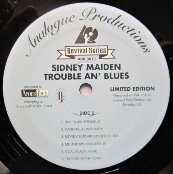 Maiden, Sidney - Trouble An' Blues (Vinyl, NM or M-) (Vinyl LP)