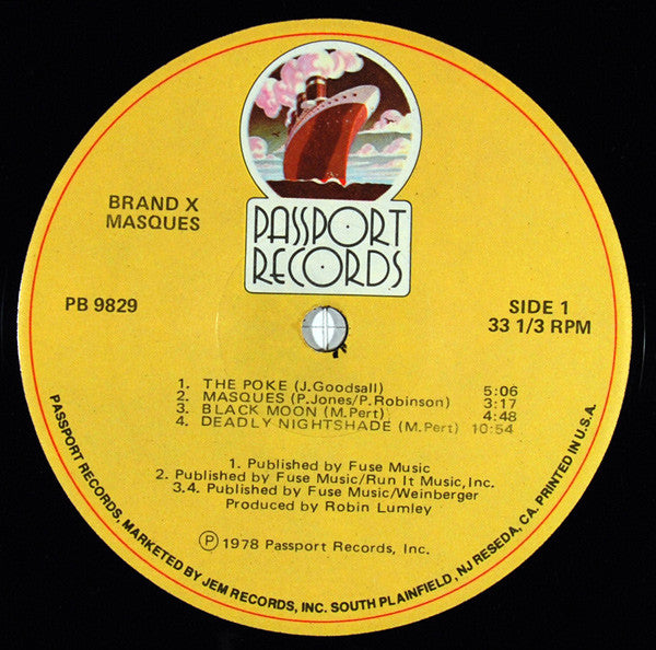 Brand X  - Masques (VG+) (Vinyl LP)
