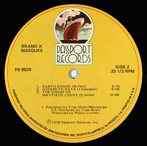Brand X  - Masques (VG+) (Vinyl LP)