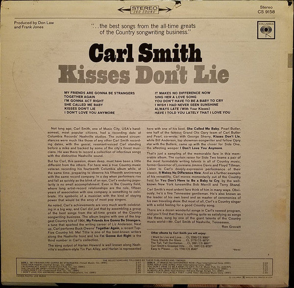 Smith, Carl - Kisses Don't Lie (VG+) (Vinyl LP)