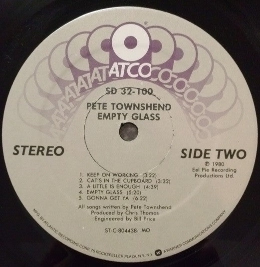 Townshend, Pete - Empty Glass (Vinyl, VG+) (Vinyl LP)