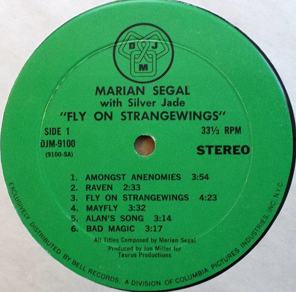 Segal, Marianne With Jade - Fly On Strangewings (VG) (Vinyl LP)