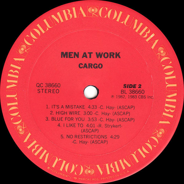 Men At Work - Cargo (Vinyl, NM or M-) (Vinyl LP)