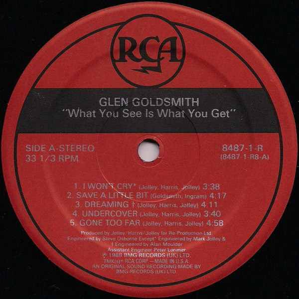 Goldsmith, Glen - What You See Is What You Get (NM or M-) (Vinyl LP)