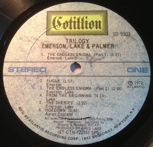 Emerson, Lake & Palmer - Trilogy (Vinyl, VG) (Vinyl LP)
