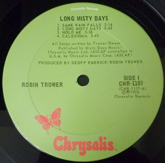 Trower, Robin - Long Misty Days (VG+) (Vinyl LP)