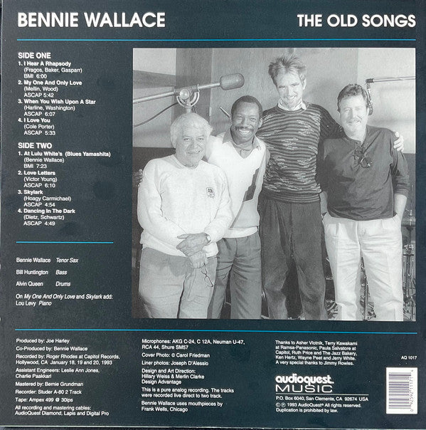 Wallace, Bennie - The Old Songs (Vinyl, VG+) (Vinyl LP)