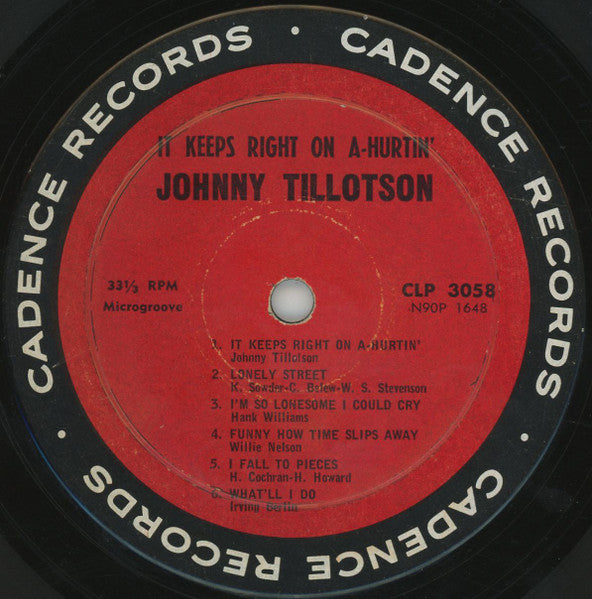 Tillotson, Johnny - It Keeps Right On A-Hurtin (VG) (Vinyl LP)