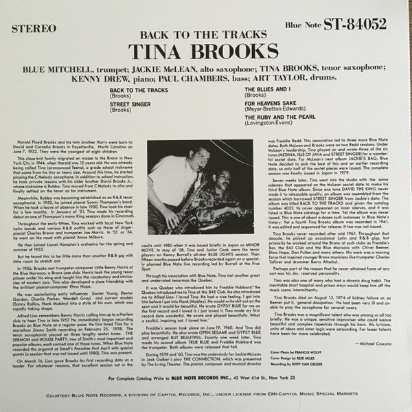 Brooks, Tina - Back To The Tracks (Vinyl, VG+) (Vinyl LP)