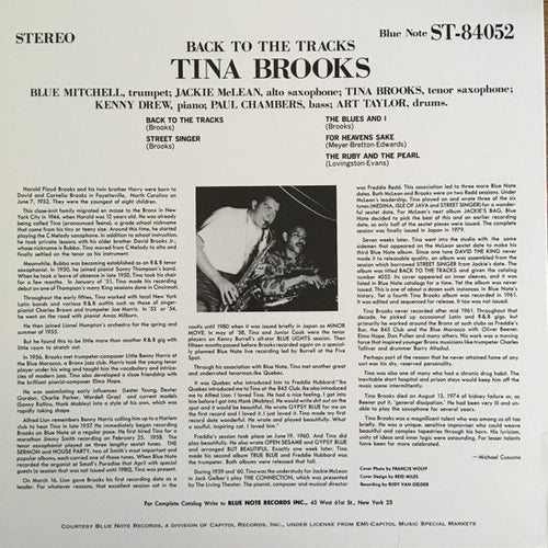 Brooks, Tina - Back To The Tracks (Vinyl, VG+) (Vinyl LP)