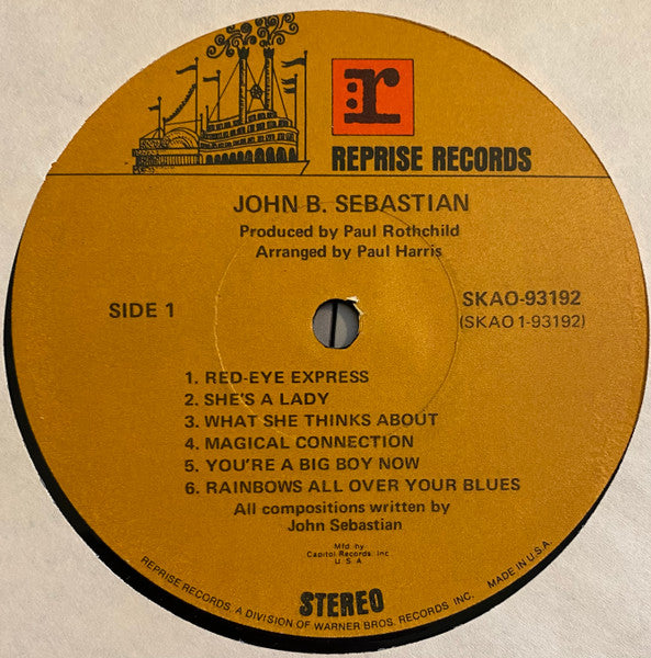 Sebastian, John B. - John B. Sebastian (VG+) (Vinyl LP)
