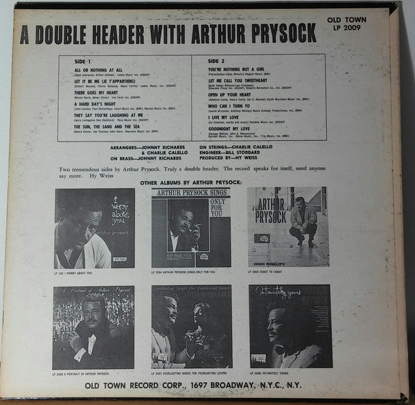 Prysock, Arthur - A Double Header With Arthur Prysock (VG) (Vinyl LP)