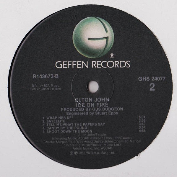 John, Elton - Ice On Fire (Vinyl, VG+) (Vinyl LP)