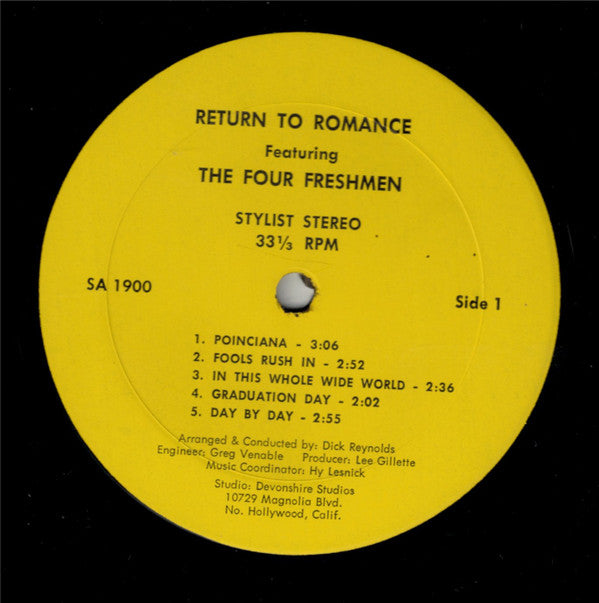 Four Freshmen - Return To Romance (Vinyl, G+) (Vinyl LP)