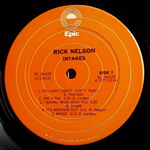 Nelson, Rick - Intakes (VG+) (Vinyl LP)