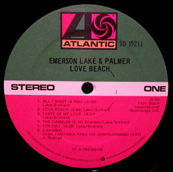 Emerson, Lake & Palmer - Love Beach (VG+) (Vinyl LP)