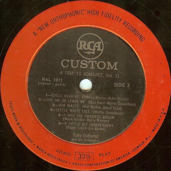 Osborne, Tony And His Orchestra - A Trip To Romance, Vol. 11 For Hi-Fi Living (VG) (Vinyl LP)