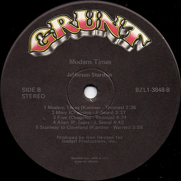 Jefferson Starship - Modern Times (VG) (Vinyl LP)