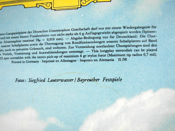 Wagner, Richard - Chor der Bayreuther Festspiele, Orchester der Bayreuther Festspiele , Dirigent Wilhelm Pitz - Bayreuther Festspiele - Opernchöre (VG+) (Vinyl LP)