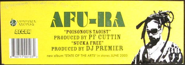 Afu-Ra - Poisonous Taoist / Sucka Free (Vinyl, G+) (Vinyl LP)