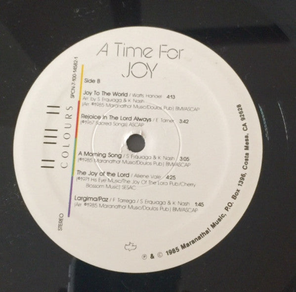 Erquiaga, Steve / Wayne Brasel / Kenneth Nash - A Time For Joy (Reflections In Guitar) (VG) (Vinyl LP)