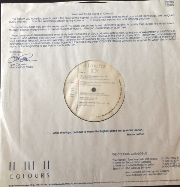 Erquiaga, Steve / Wayne Brasel / Kenneth Nash - A Time For Joy (Reflections In Guitar) (VG) (Vinyl LP)