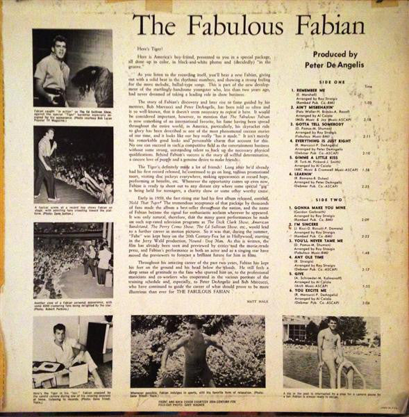 Fabian - The Fabulous Fabian (VG) (Vinyl LP)