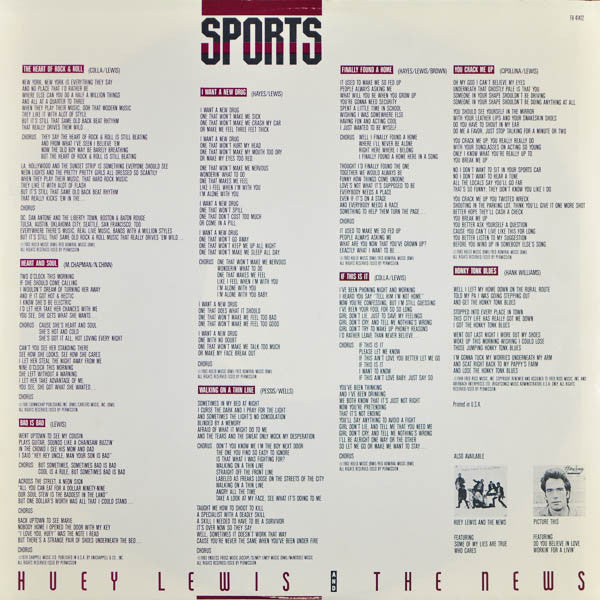 Lewis, Huey And The News - Sports (Vinyl, NM or M-) (Vinyl LP)