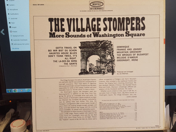 Village Stompers - More Sounds Of Washington Square (VG+) (Vinyl LP)
