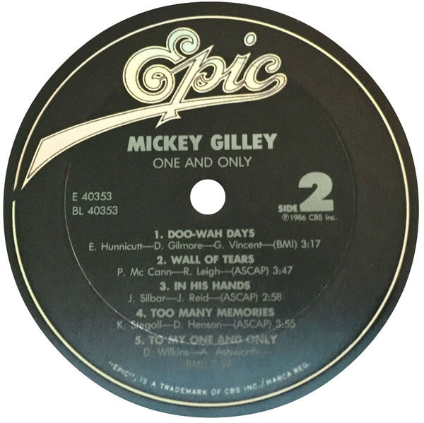 Gilley, Mickey - One And Only (VG+) (Vinyl LP)