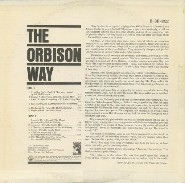 Orbison, Roy - The Orbison Way (Vinyl, VG) (Vinyl LP)