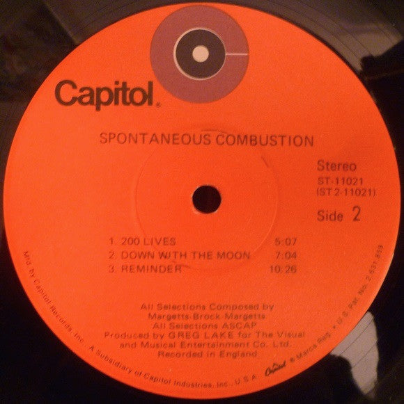 Spontaneous Combustion - Spontaneous Combustion (VG) (Vinyl LP)