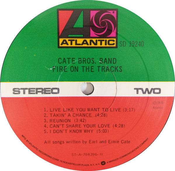 Cate Bros. Band - Fire On The Tracks (VG+) (Vinyl LP)
