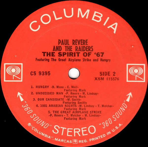 Revere, Paul & The Raiders - The Spirit Of '67 (VG) (Vinyl LP)