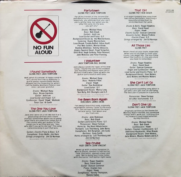 Frey, Glenn - No Fun Aloud (Vinyl, VG+) (Vinyl LP)