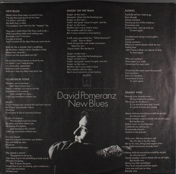 Pomeranz, David - New Blues (VG+) (Vinyl LP)